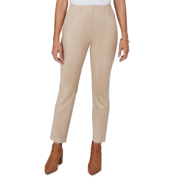 Womens Skyes the Limit Champagne Holiday Faux Suede Pants