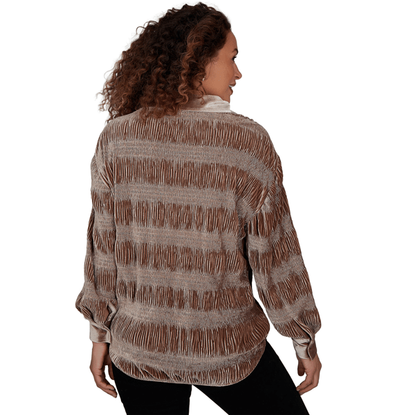 Womens Skyes the Limit Champagne Holiday Velvet Blouse alternate view