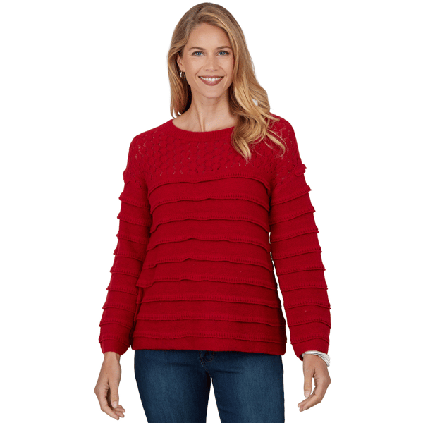 Petite Skyes the Limit Fashion Essentials Ruffled Sweater