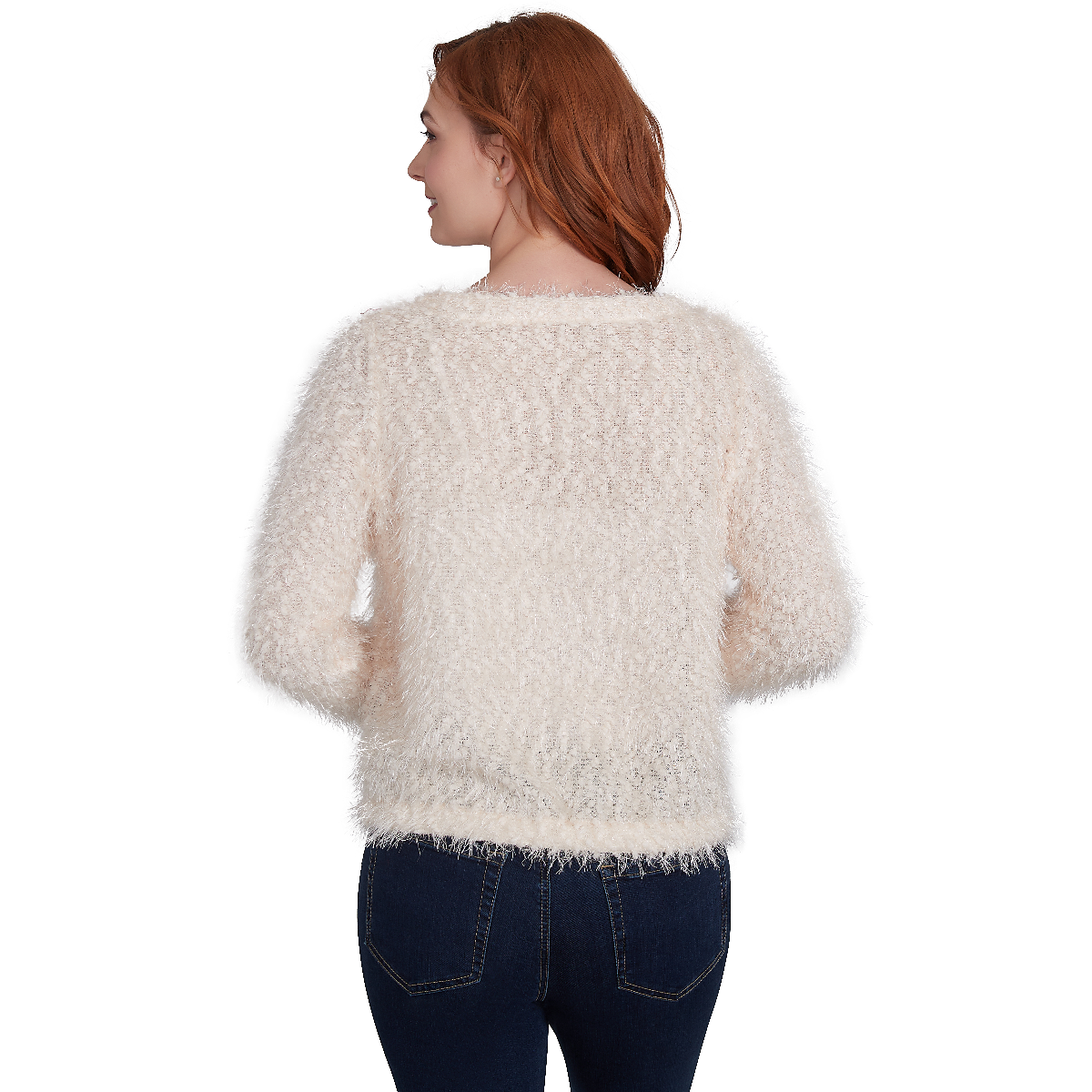 Petite Skye's The Limit Entertaining Solid Lurex Eyelash Sweater