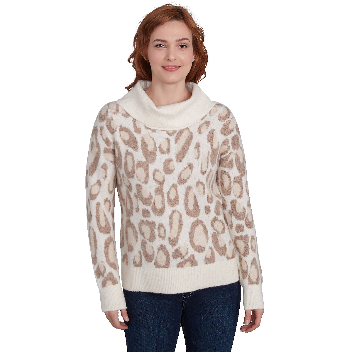 Plus Size Skye's The Limit Entertaining Animal Cowl Sweater