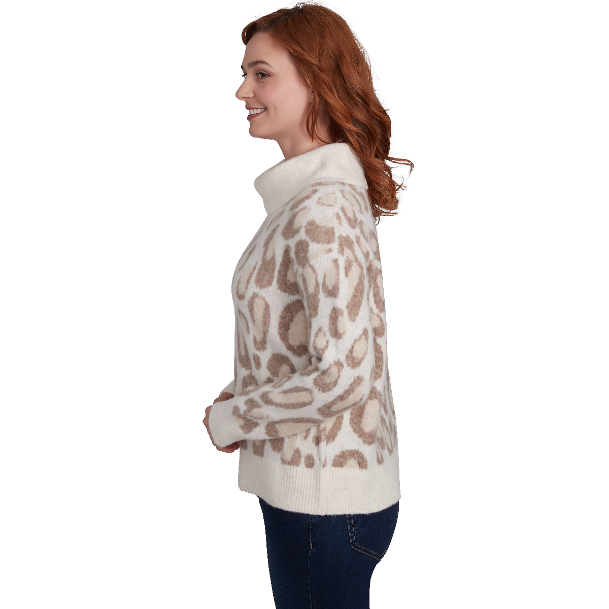 Plus Size Skye's The Limit Entertaining Animal Cowl Sweater