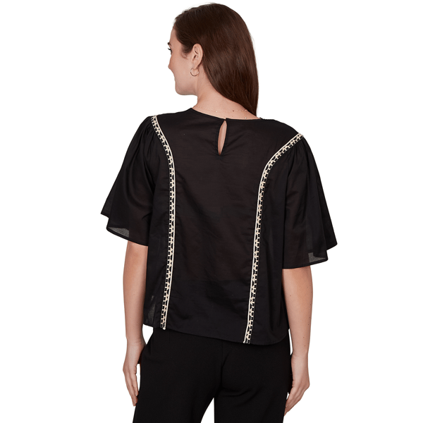 Womens Skyes the Limit Terra Tropic Wide Sleeve Solid Blouse alternate view
