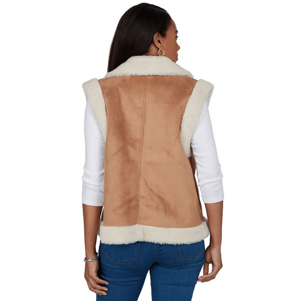 Womens Skyes the Limit Wild Romance Faux Suede & Sherpa Vest alternate view