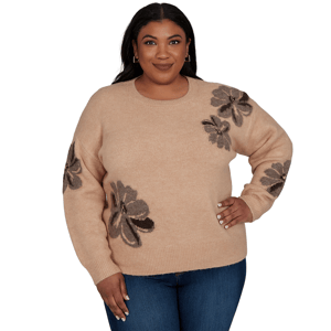 Plus Size Skyes the Limit Signature Sweaters Floral Sweater
