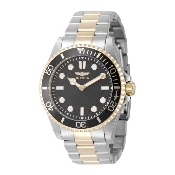 Mens Invicta Pro Diver Steel Gold Grey Dial Quartz Watch - 49706