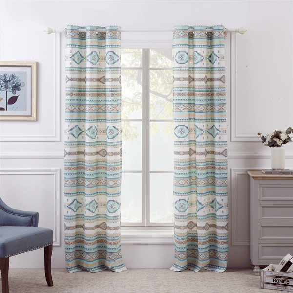 Greenland Home Fashions(tm) Phoenix 2pc. Grommet Curtain Panel Set