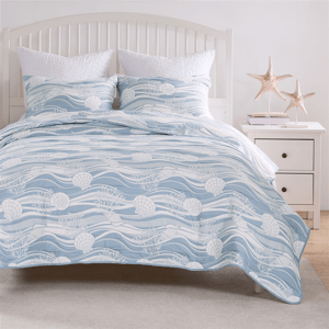 Greenland Home Fashions(tm) Dover Reversible Coastal 3pc. Quilt Set
