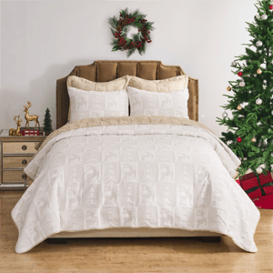 Greenland Home Fashions(tm) Reindeer Games Matelasse Coverlet Set