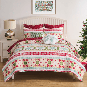 Greenland Home Fashions(tm) Novelty Winter Holiday 3pc. Quilt Set