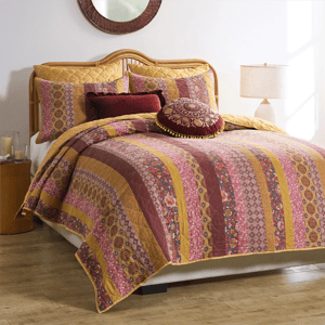 Greenland Home Fashions(tm) Vintage Patchwork Reversible Quilt Set