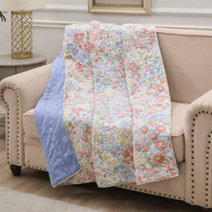 Greenland Home Fashions(tm) Alice Pastel Floral Meadow Throw Blanket