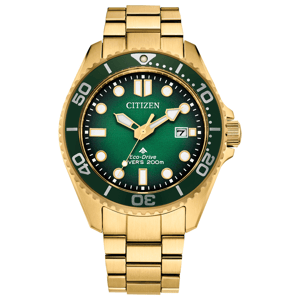 Mens Citizen(R) Eco-Drive Promaster Green Dial Watch - BN0262-59W