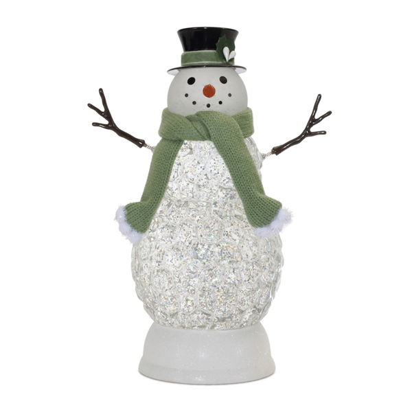 Melrose 11in. LED Snowman Snow Globe