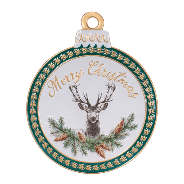 Melrose 15in. Merry Christmas Deer Ornament Wall Sign
