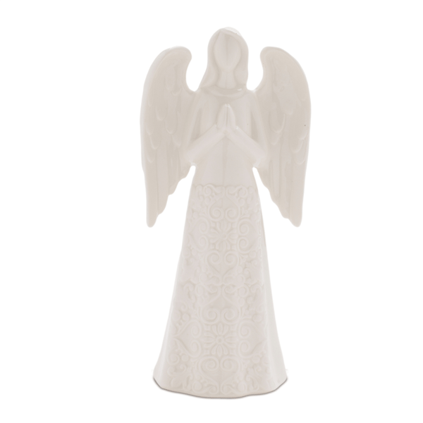 Melrose White Praying Angel Ceramic Figurine