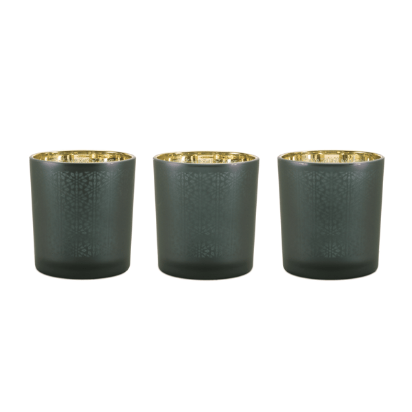 Melrose Geometric Patterned Votive Holder - Set of 3