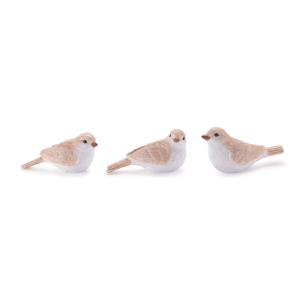 Melrose Glittered Bird Figurine - Set of 6