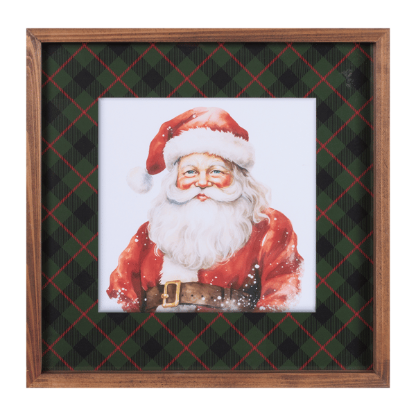 Melrose 15.5in. Santa Claus Print Framed Wall Art