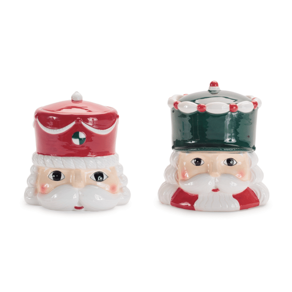 Melrose Ceramic Nutcracker Canister - Set of 2