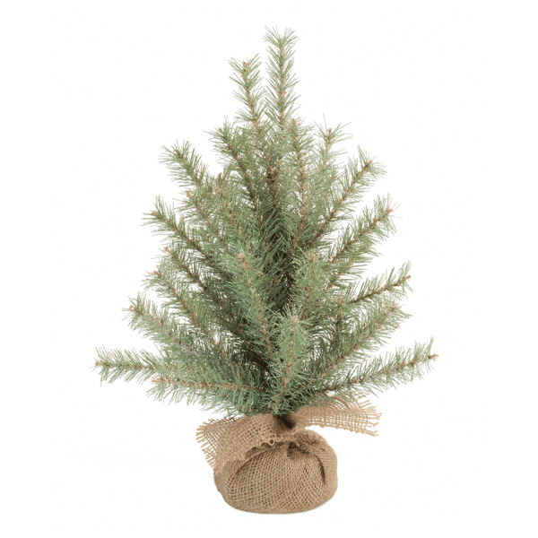 Melrose 1.5ft. Glittered Pine Tree in Burlap