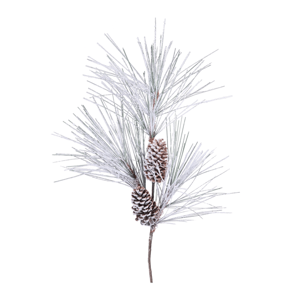 Melrose Flocked Long Needle Pine Spray - Set of 4