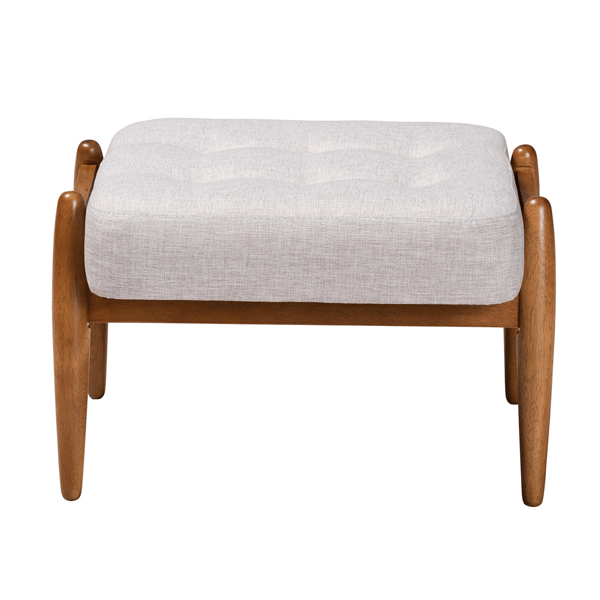 Baxton Studio Jeanine Japandi Wood Ottoman Footstool alternate view