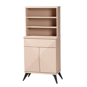 Baxton Studio Draper Mid-Century Modern Kitchen Cabinet