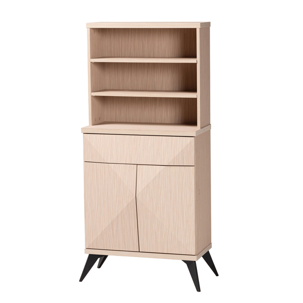 Baxton Studio Draper Mid-Century Modern Kitchen Cabinet