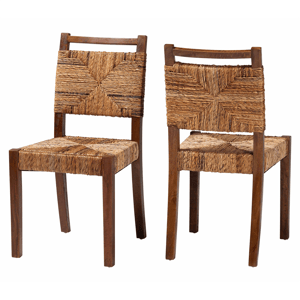 bali & pari 2pc. Cordoba Bohemian Natural Seagrass Dining Chair