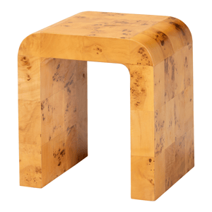 bali & pari Revelle Natural Light Mappa Real Burl Wood End Table