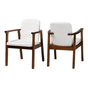 Baxton Studio Miyagi Boucle Upholstered Dining Chair - Set of 2