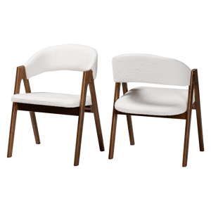 Baxton Studio Virden Boucle Upholstered Dining Chair - Set of 2