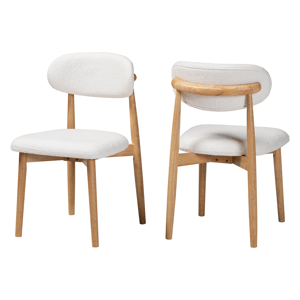 Baxton Studio Wattsu Boucle Upholstered Dining Chair - Set of 2