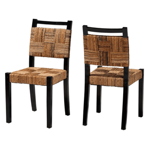 bali & pari Raniya Handwoven Seagrass Dining Chair - Set of 2