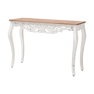 Baxton Studio Riquin Distressed Wood Console Table