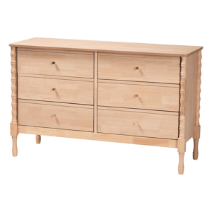 Baxton Studio Laurent Dresser 6-Drawer Bedroom Organizer
