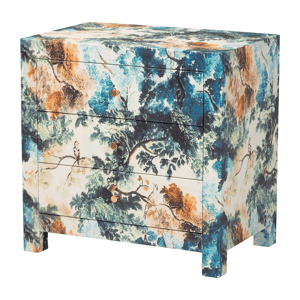 Baxton Studio Adeline End Table with Nature Motif