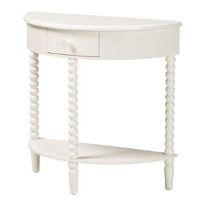 Baxton Studio Raynera Bobbin Leg Demilune Console Table