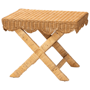 bali & pari Modesta Natural Rattan Accent Bench