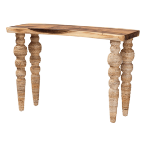 bali & pari Nasnan Teak Wood Console Table