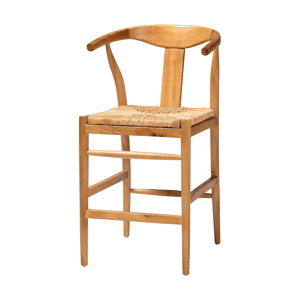 bali & pari Fika Counter Stool with Woven Seagrass Seat