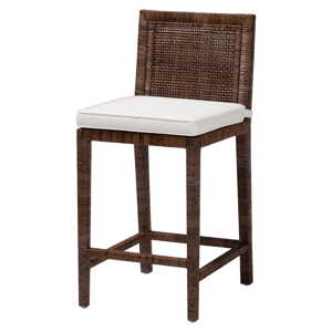bali & pari Sofia Mahogany Wood Counter Stool