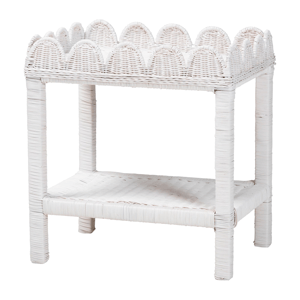 bali & pari Sumana Handwoven Natural Rattan 2-Tier Accent Table