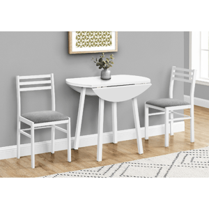 Monarch Specialties 3pc. 35in. Drop Leaf Dining Table Set