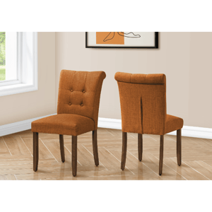Monarch Specialties Modern 38in. Walnut Wood Dining Chair