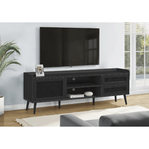 Monarch Specialties Transitional 72in. TV Stand with Storage