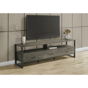 Monarch Specialties 72in. TV Stand with 3-Drawer Storage