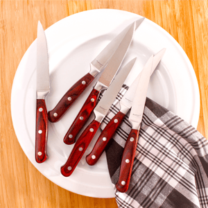 BergHOFF Pakka Wood 6pc. Stainless Steel Steak Knife Set