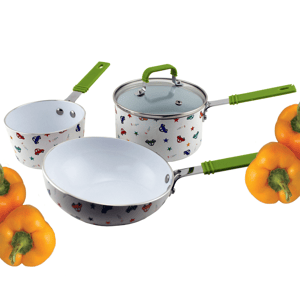 BergHOFF CookNCo 4pc. Car Pattern Mini Cookware Set